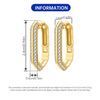 Sterling Silver 18K Gold Hoop Earrings
