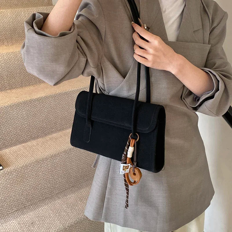 Women's Y2K Retro PU Leather Tote Bag - Casual Shoulder Handbag