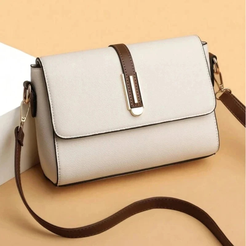 Women's Square Crossbody Shoulder Bag - Adjustable Strap Flip Closure Purse
