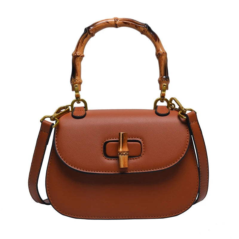 Bolso Saddle de Mujer | Cuero PU, Cierre con Candado | 6 Colores