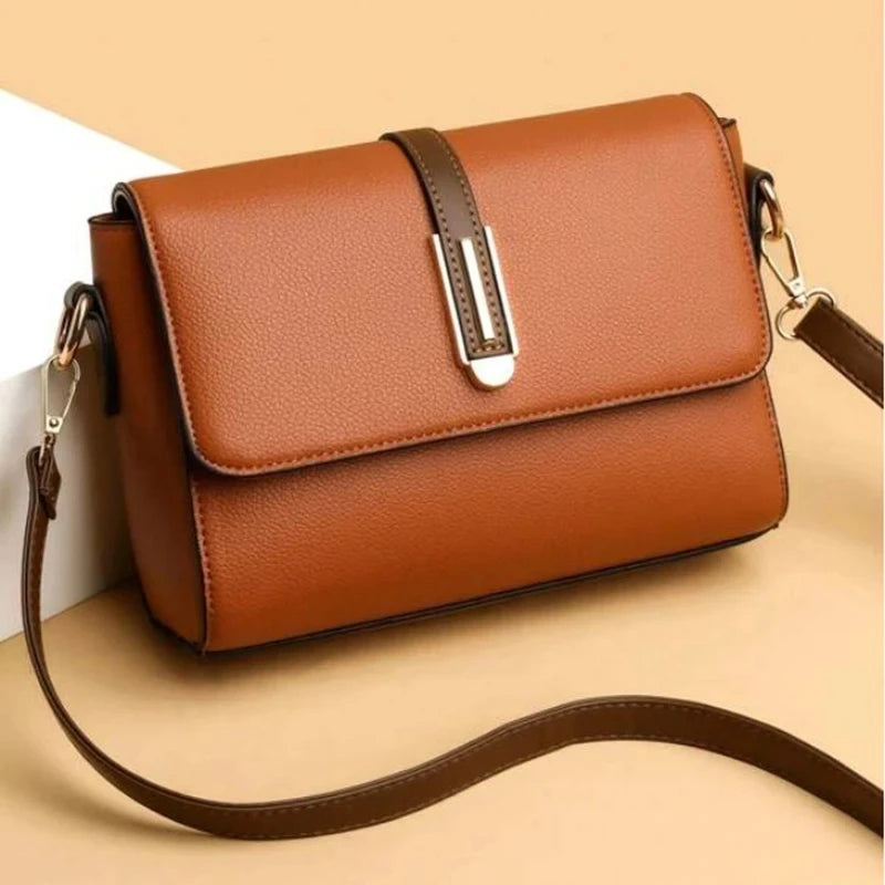 Women's Square Crossbody Shoulder Bag - Adjustable Strap Flip Closure Purse