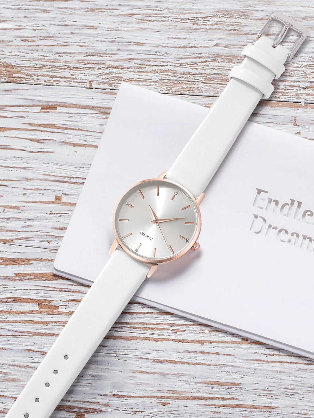 Women's Luxury Quartz Watch - Leather Band, Minimalist Dial