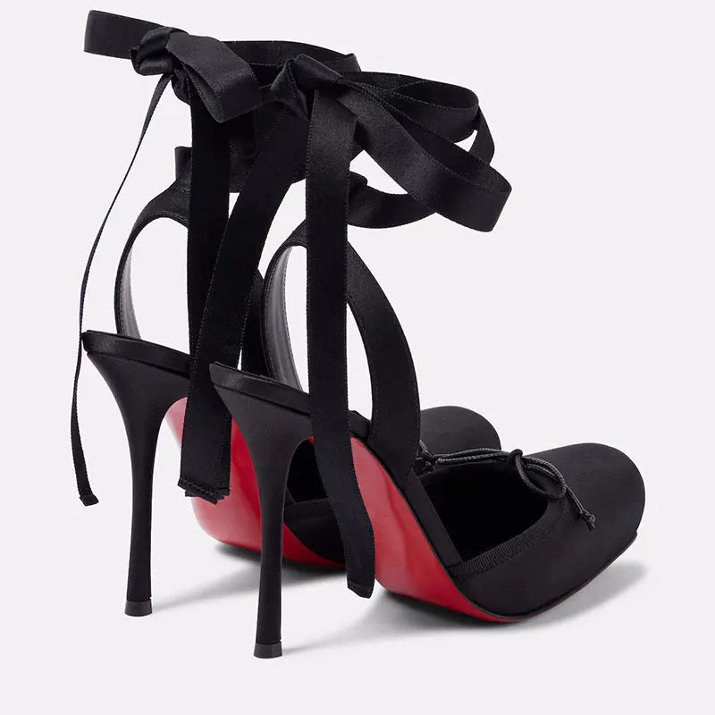 Stiletto Lace-Up Sandals