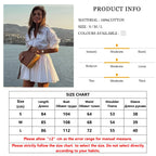 White Cotton Lapel Mini Dress - Long Sleeve Pleated A-Line Dress for Women