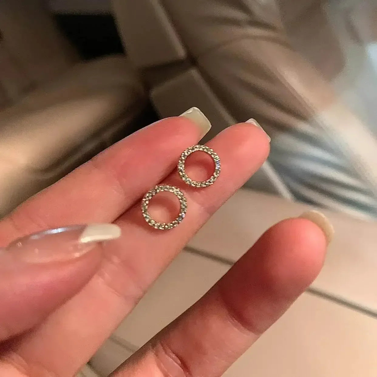 Elegant Jewelry Simple Crystal Circle Pendant Necklace