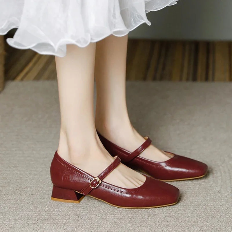 Women's Square-Toe Mary Jane Pumps