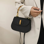Bolso Saddle de Mujer | Cuero PU, Cierre con Candado | 6 Colores