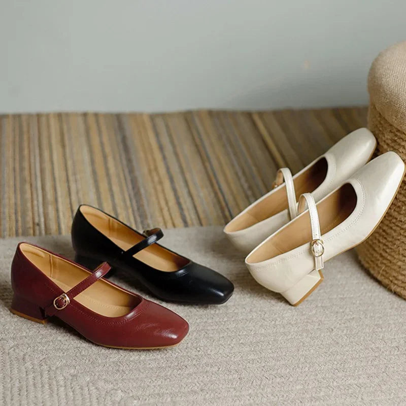Women's Square-Toe Mary Jane Pumps
