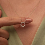 Elegant Jewelry Simple Crystal Circle Pendant Necklace
