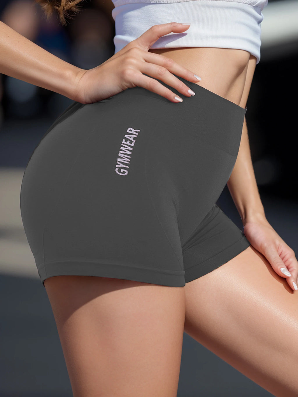 Women's High-Waist Fitness Shorts