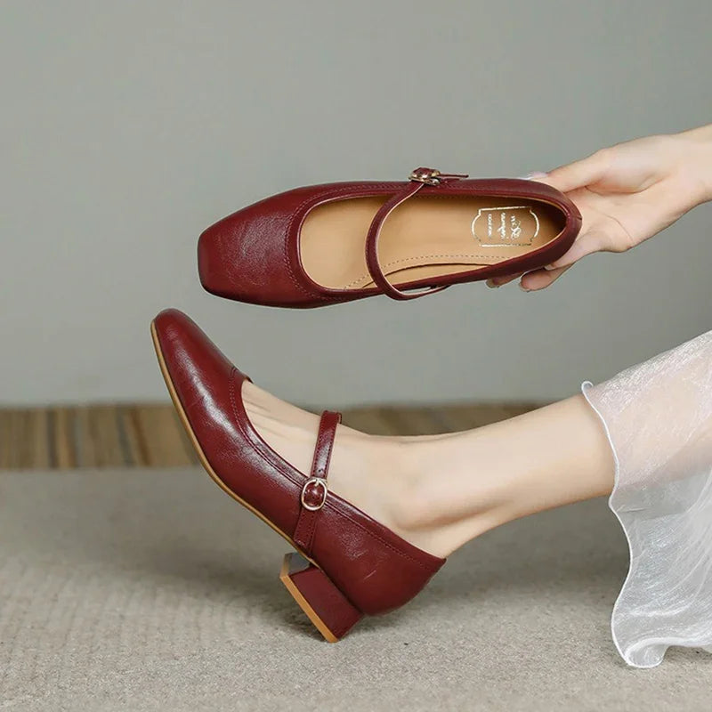 Women's Square-Toe Mary Jane Pumps