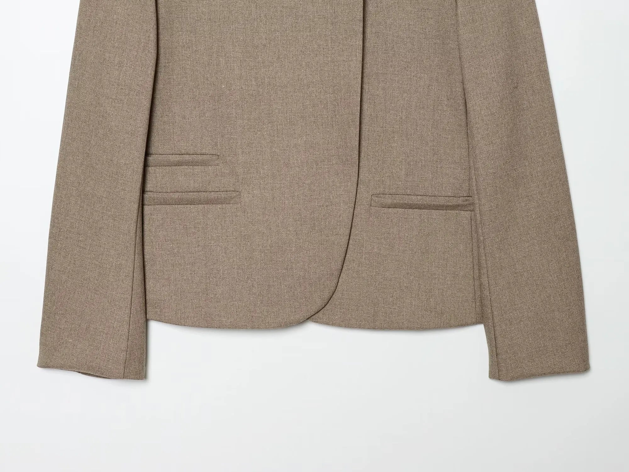 Women's Elegant Blazer Jacket - Stand Collar Single Breasted Casual Coat