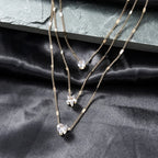 Zircon Pendant Necklace For Women Multilayer Chain