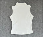 Women's Sleeveless Zip-Up Sport Top