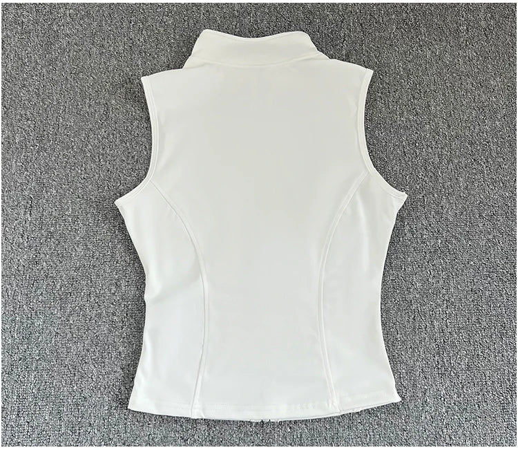 Women's Sleeveless Zip-Up Sport Top