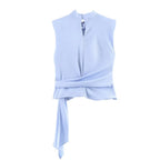 Satin Ribbon Sleeveless Top - Elegant Chic Tank Top for Women