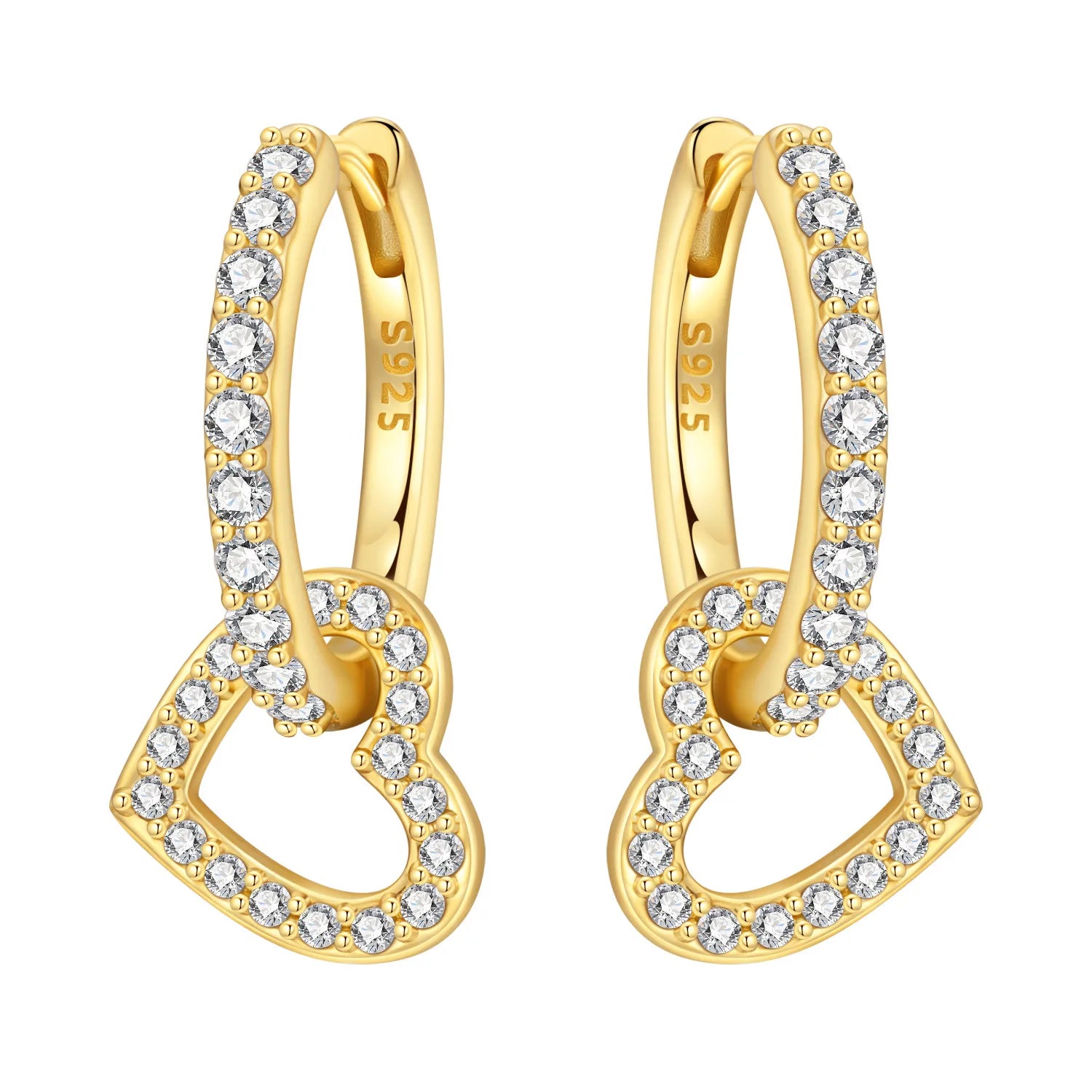 Sterling Silver 18K Gold Hoop Earrings