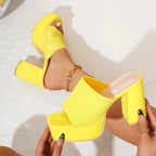 Summer Fashion Women Slip on Platform Plus Size Shoes for Women Peep Toe High Heel Sandals Casual Beach Slippers 2026