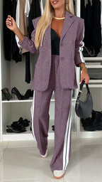 Conjunto Casual de Mujer — Abrigo y Pantalon Recto
