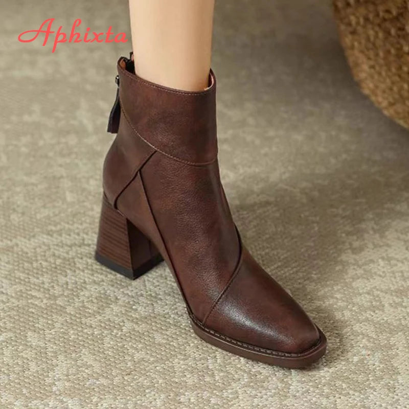 Women's Square-Toe Ankle Boots