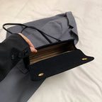 Women's Y2K Retro PU Leather Tote Bag - Casual Shoulder Handbag