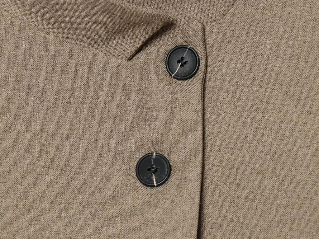 Women's Elegant Blazer Jacket - Stand Collar Single Breasted Casual Coat
