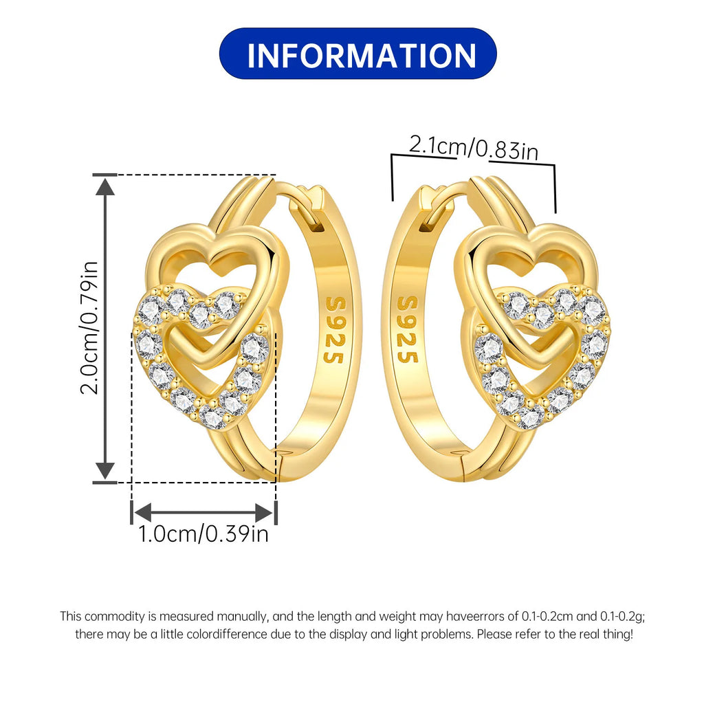 Sterling Silver 18K Gold Hoop Earrings