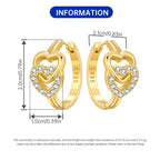 Sterling Silver 18K Gold Hoop Earrings