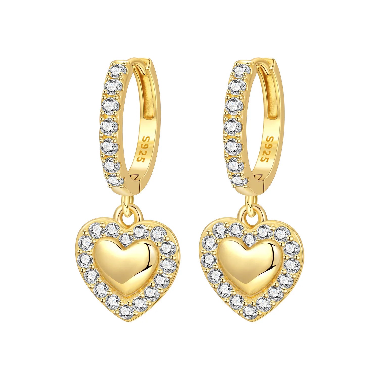 Sterling Silver 18K Gold Hoop Earrings