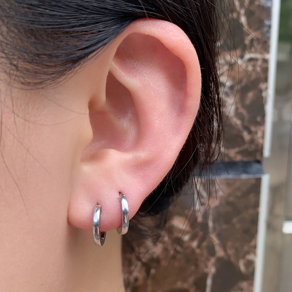 Huggie Hoop Earrings Set of 2