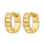 Sterling Silver 18K Gold Hoop Earrings