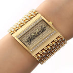 Reloj de Mujer Cuadrado Dorado — Elegancia Casual con Precision Quartz