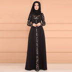 Muslim Abaya Kaftan Dress - Long Sleeve Maxi Robe for Women