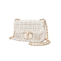 FOXER Women's Plaid Chain Crossbody Bag