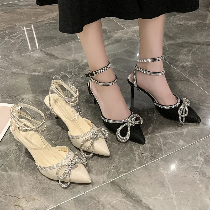 Women's Rhinestone Slingback Heels