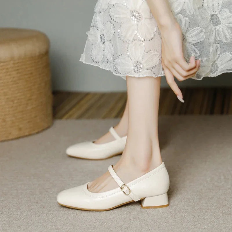 Women's Square-Toe Mary Jane Pumps
