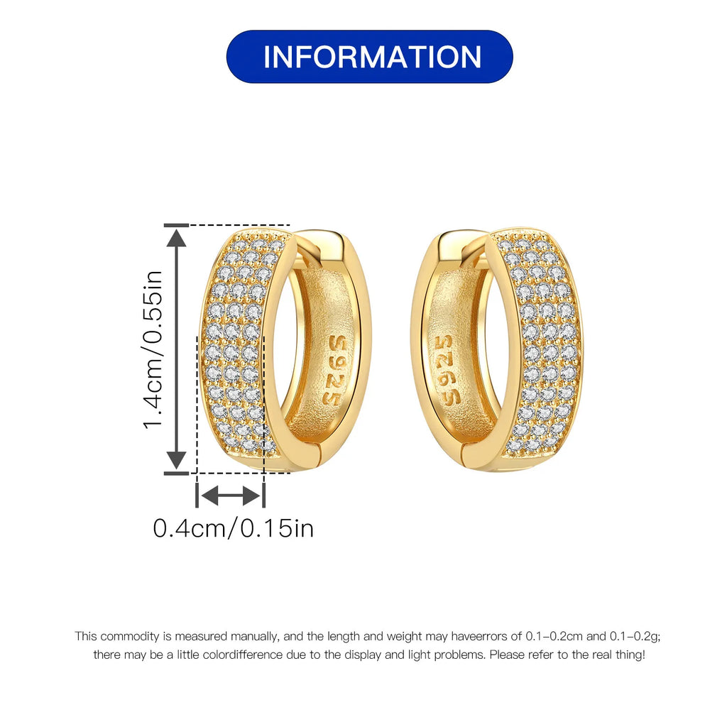Sterling Silver 18K Gold Hoop Earrings