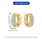 Sterling Silver 18K Gold Hoop Earrings