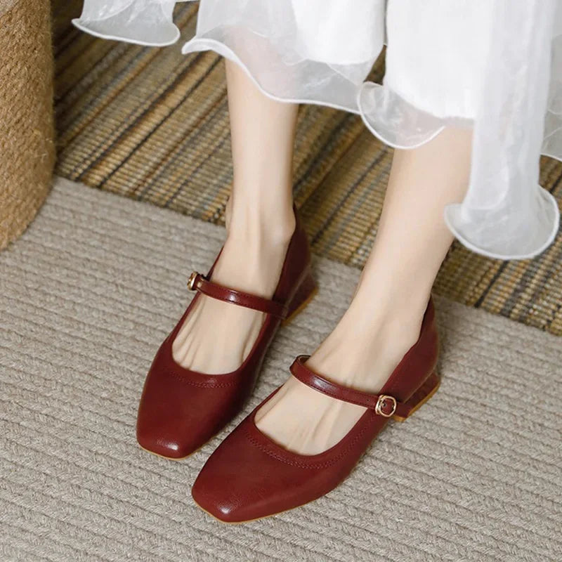 Women's Square-Toe Mary Jane Pumps