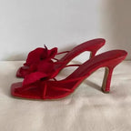Floral Toe High Heel Sandals