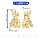 Sterling Silver 18K Gold Hoop Earrings