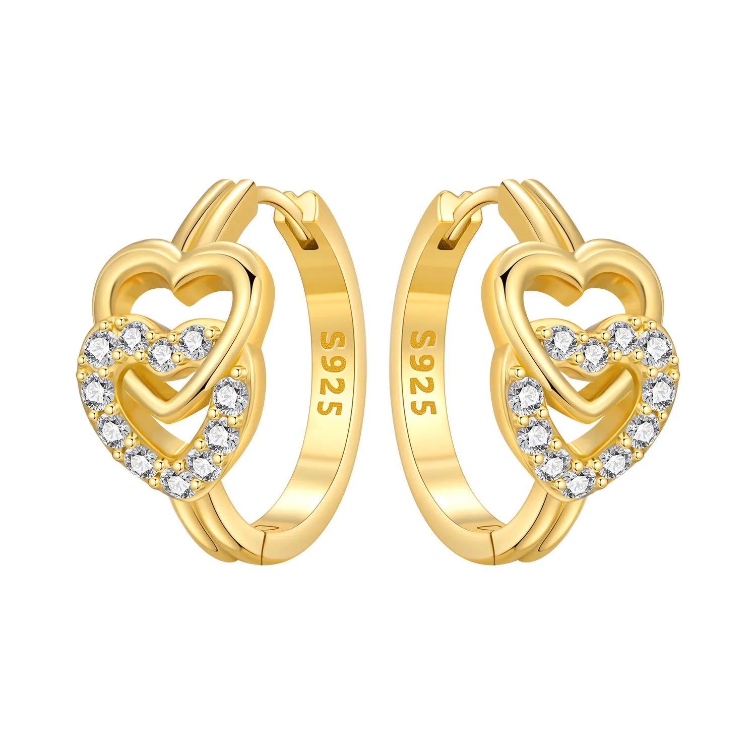Sterling Silver 18K Gold Hoop Earrings