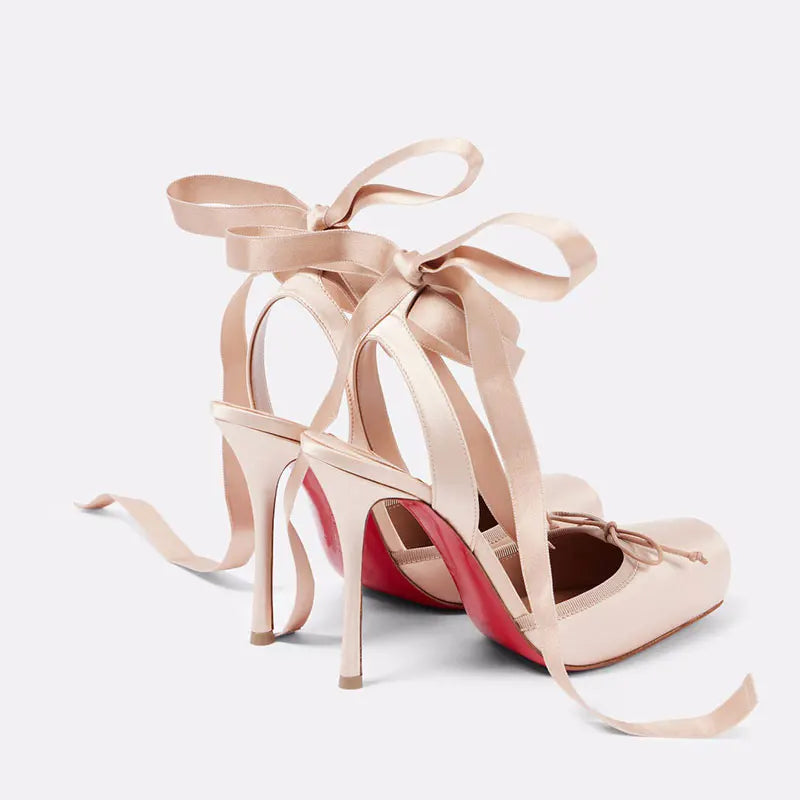 Stiletto Lace-Up Sandals