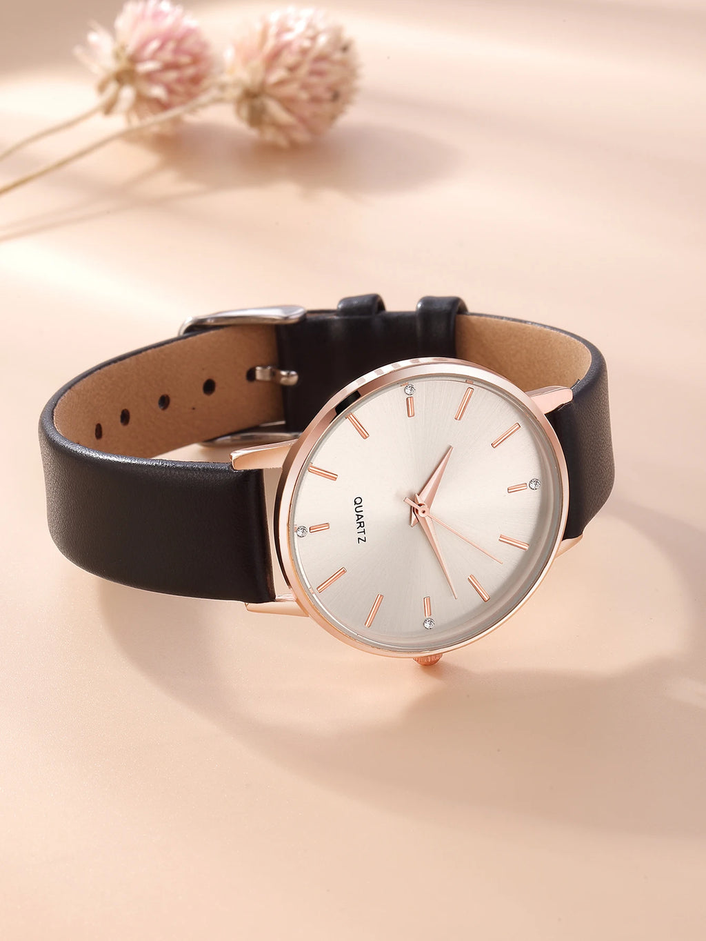 Women's Luxury Quartz Watch - Leather Band, Minimalist Dial