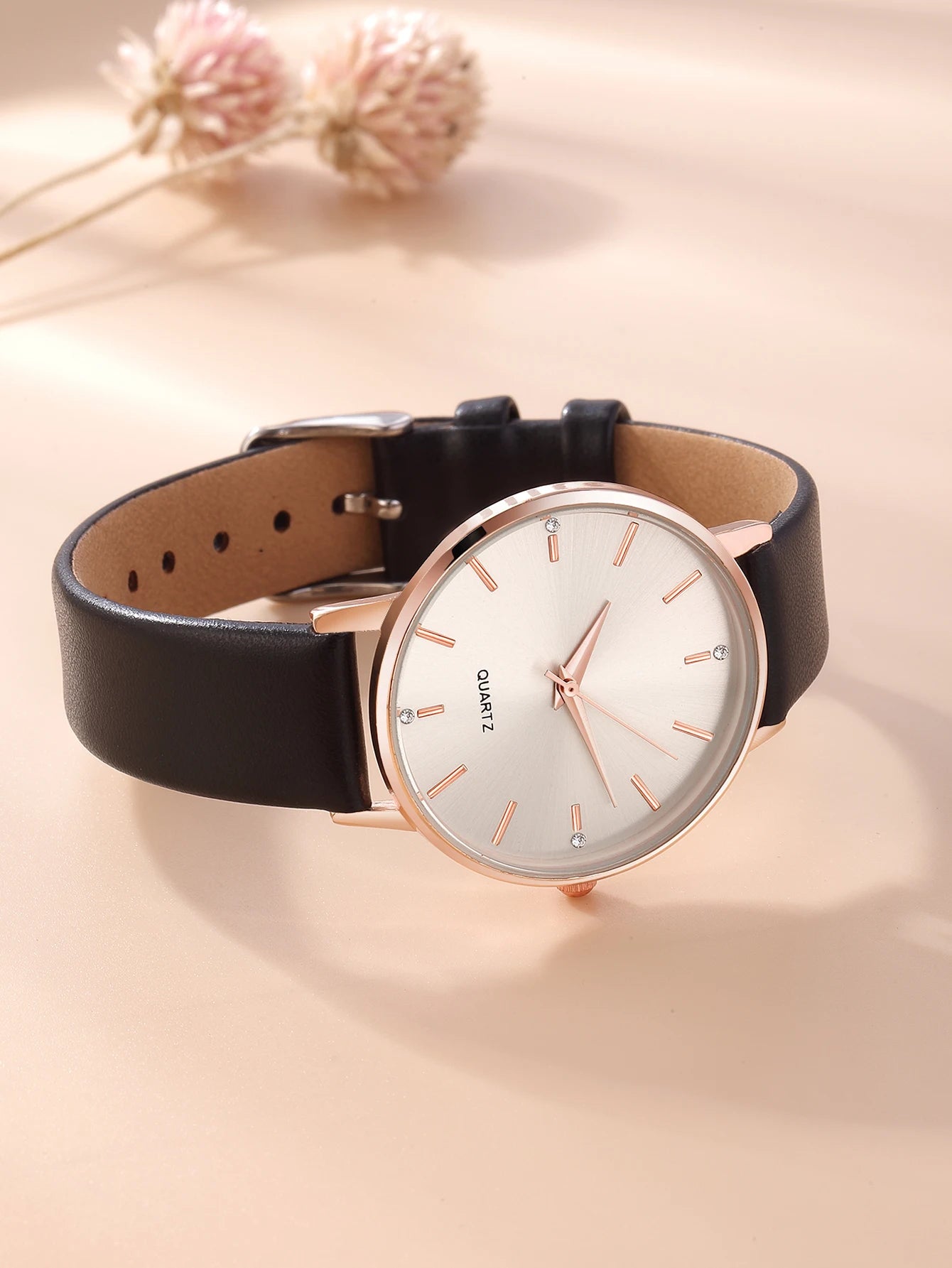 Women's Luxury Quartz Watch - Leather Band, Minimalist Dial