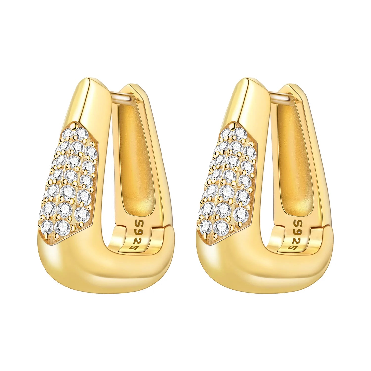 Sterling Silver 18K Gold Hoop Earrings