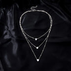Zircon Pendant Necklace For Women Multilayer Chain