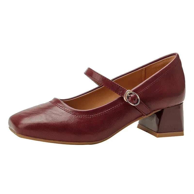 Women's Square-Toe Mary Jane Pumps