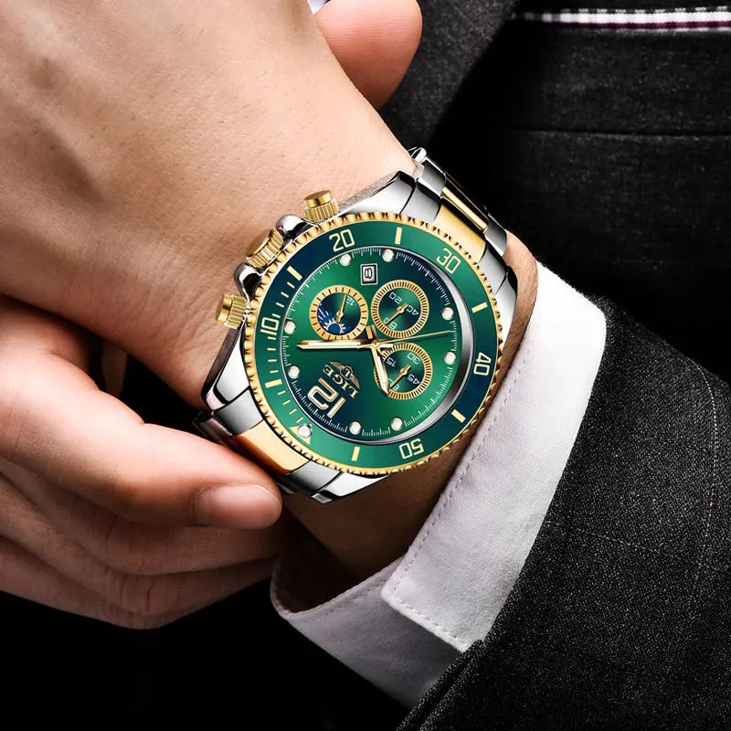 LIGE Men's Luxury Chronograph Watch