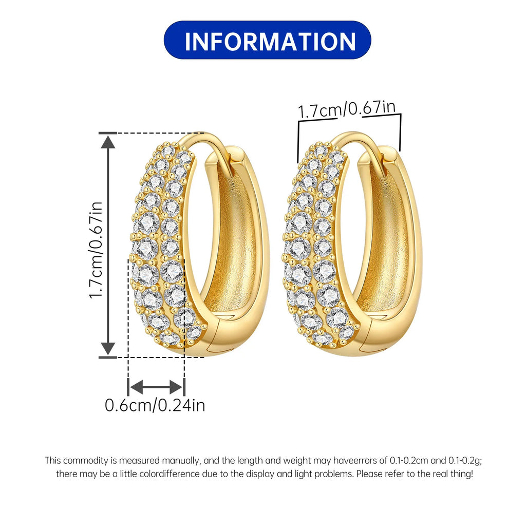 Sterling Silver 18K Gold Hoop Earrings